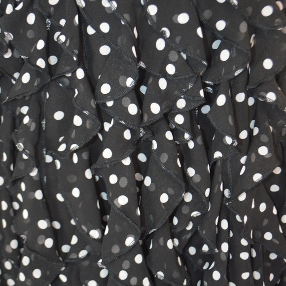 White House Black Market Flirty Strapless Polka Dot Coctail Dress Size: 0 - Picture 3 of 4